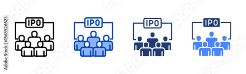 Participant icon set multiple style collection
