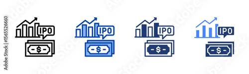 Equity icon set multiple style collection