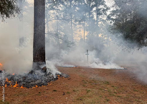 Cross in the smoke