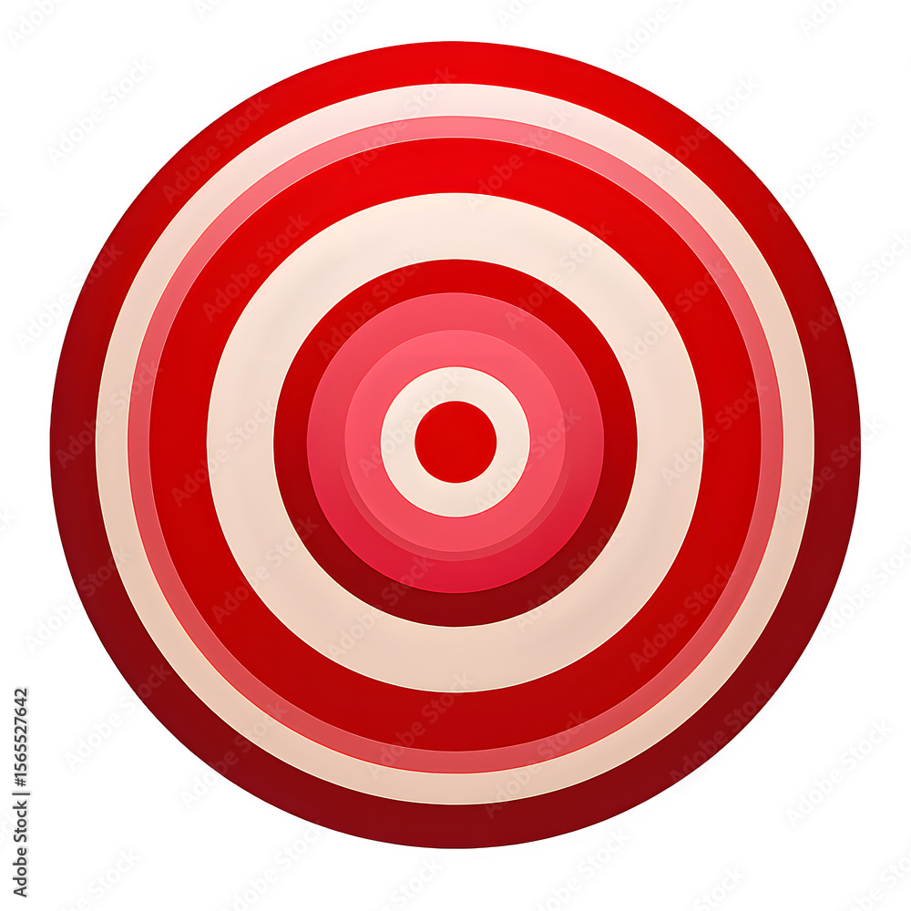 Red and white concentric circle abstract target with bullseye design
Red and white concentric circle abstract target with bullseye design