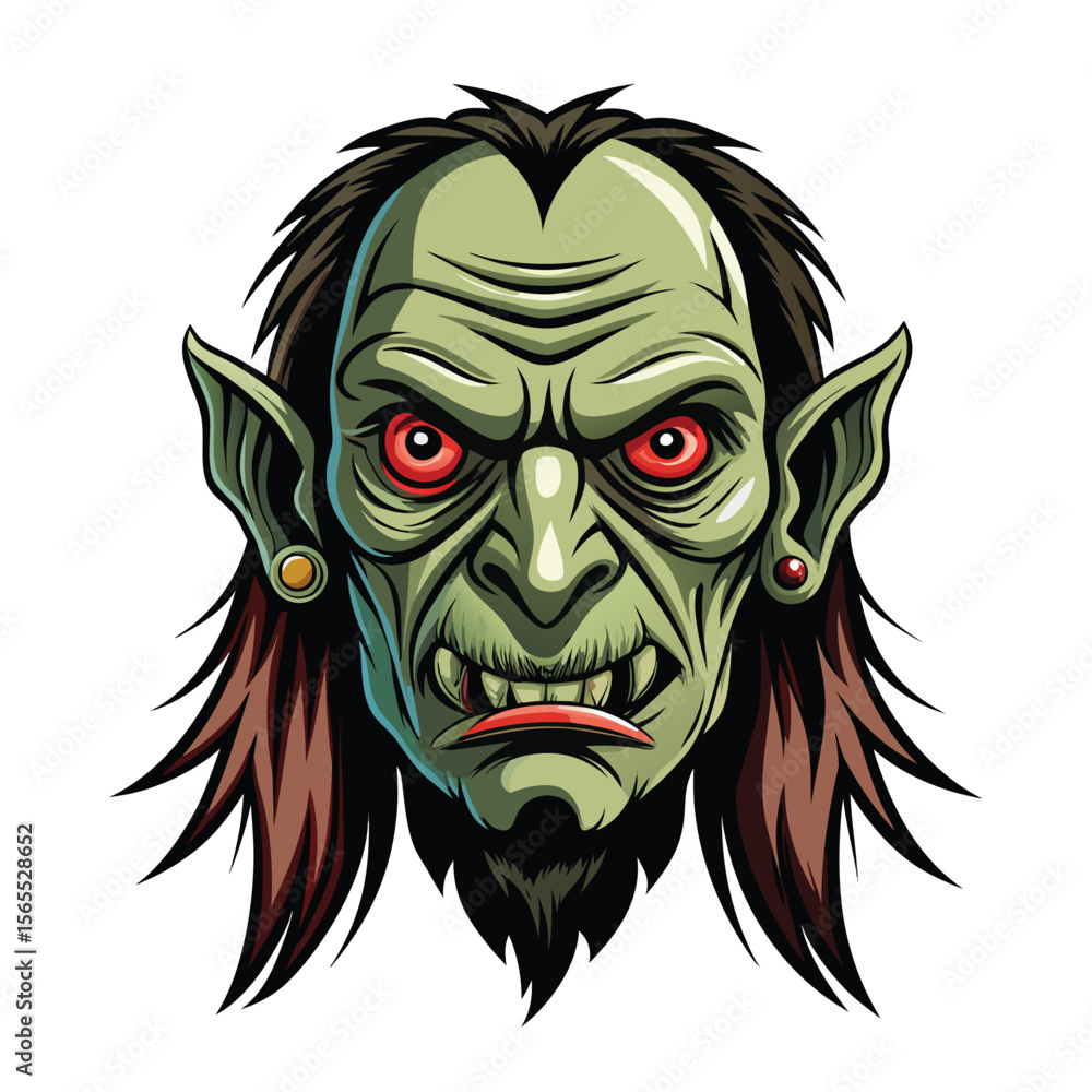 A shrunken head with detailed, grotesque features, perfect for horror and macabre themes. A shrunken head with detailed, grotesque features, perfect for horror and macabre themes.