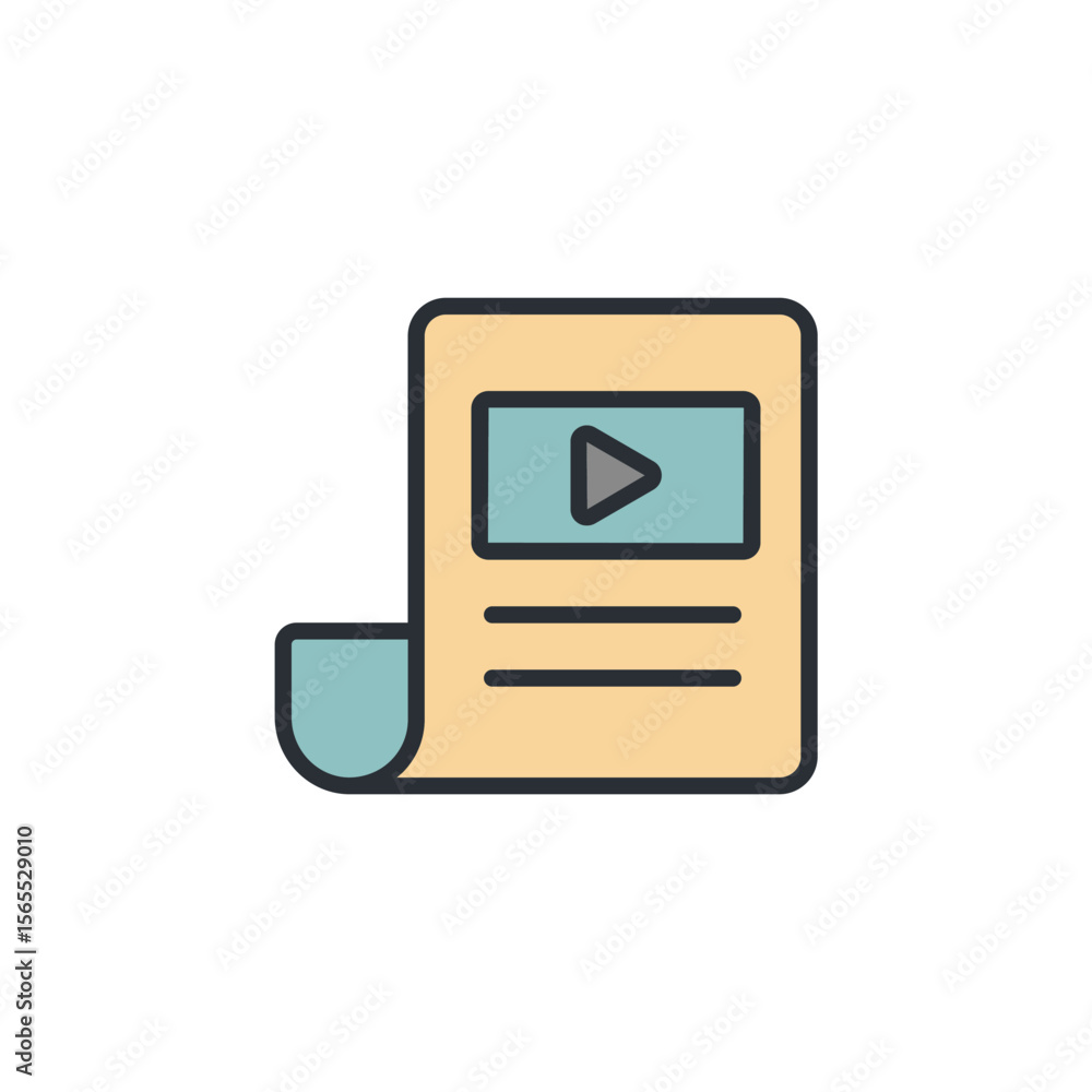 video news icon collection .design style with background video news icon collection .design style with background