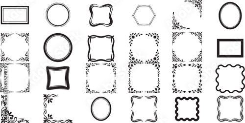 Decorative ornamental frames and borders vintage