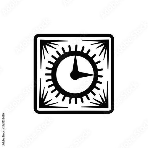 Antique clock with decorative frame showcasing circular design  