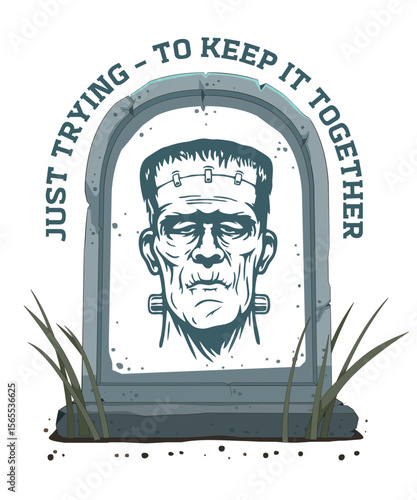 Just trying to keep it together Frankenstein Shirt Just Trying to Keep it Together tshirt funny Halloween tee spooky season
