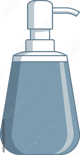 Simple illustration of a hand soap dispenser in a clean modern and minimalistic style for hygiene concept