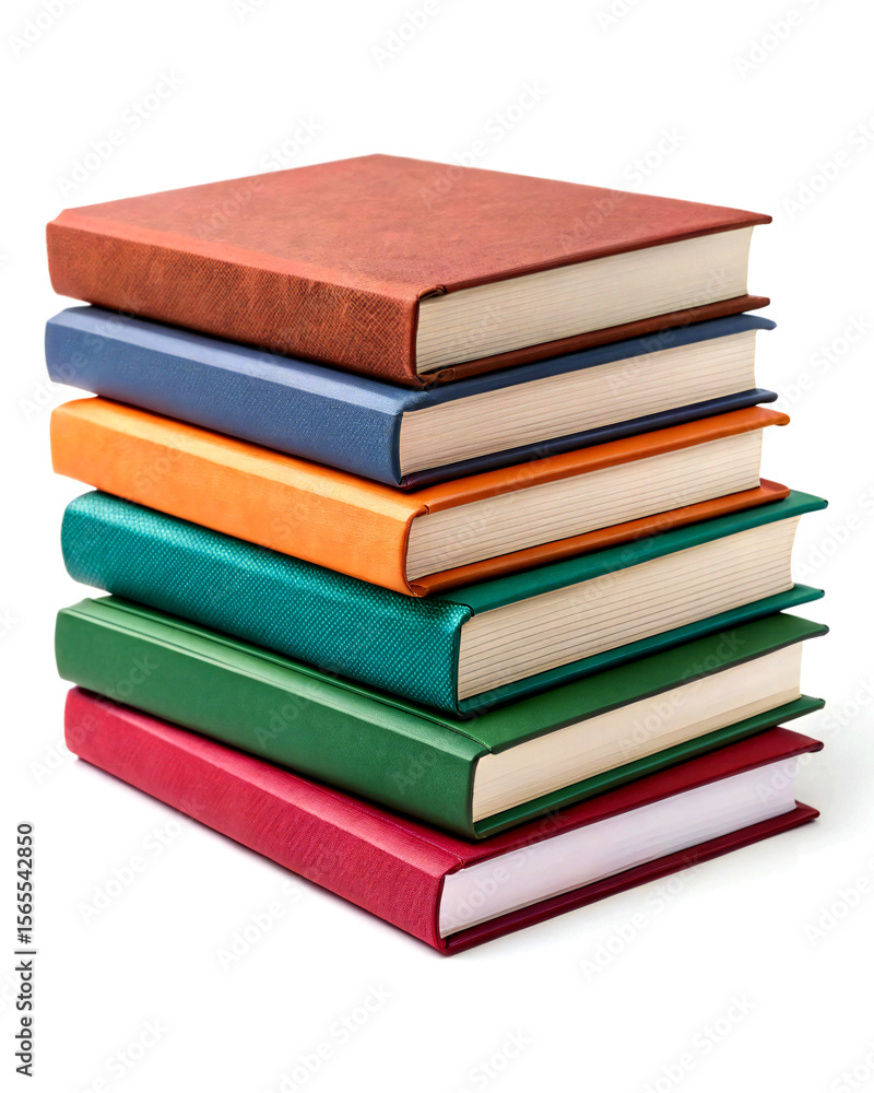 Fototapeta premium Clean and Detailed 8K Image of Hardcover Book Stack