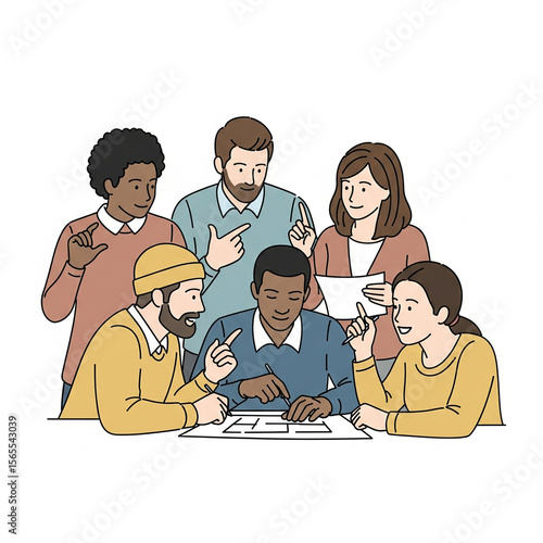 Simple Collaborative Teamwork Illustrations