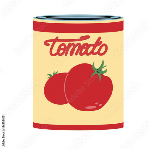 Tinned tomato. Can of Tomatoes Icon.