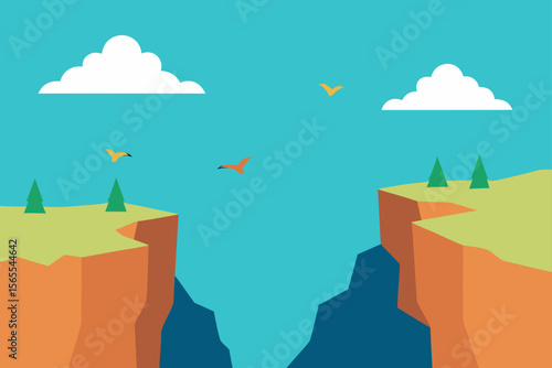 vector illustration of a mountain landscape