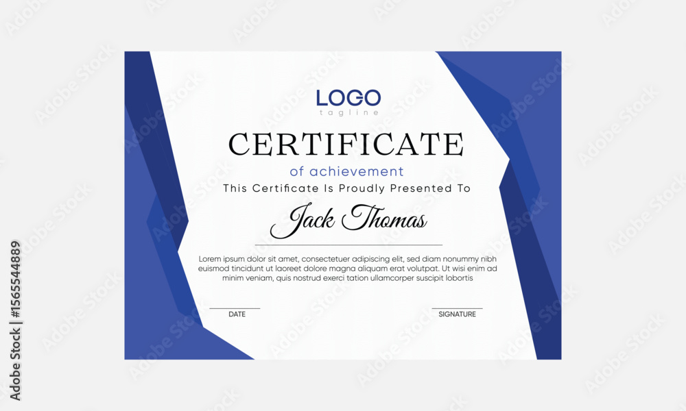 Obraz premium certificate of achievement. vector certificate template. certificate background