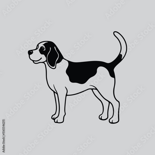 Beagle Puppy Vector Illustration