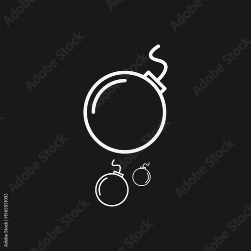 Cartoon Bomb and Explosive Icon for Danger, Warning Signs, and Gaming Weapons