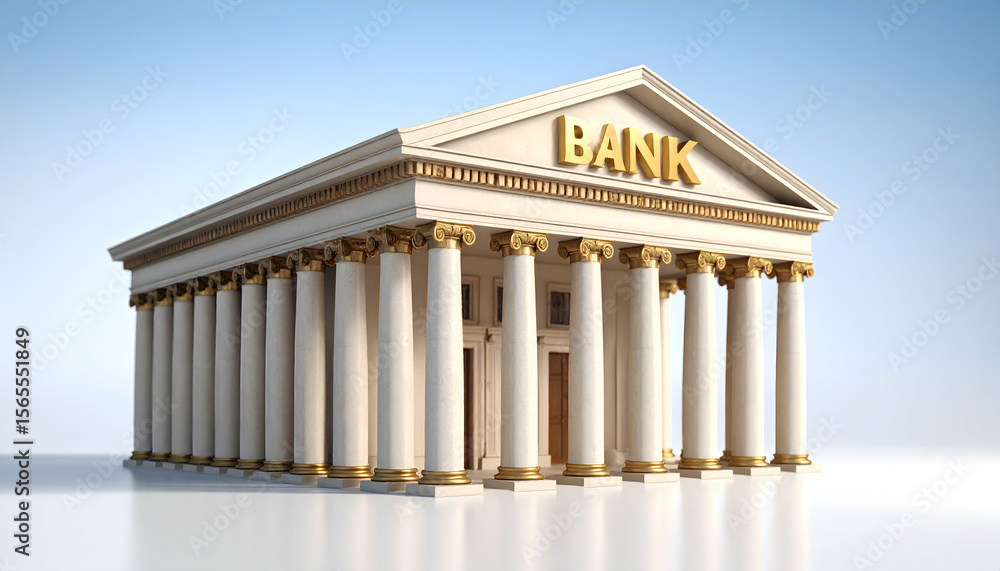 Obraz premium Classic Bank Building Exterior.