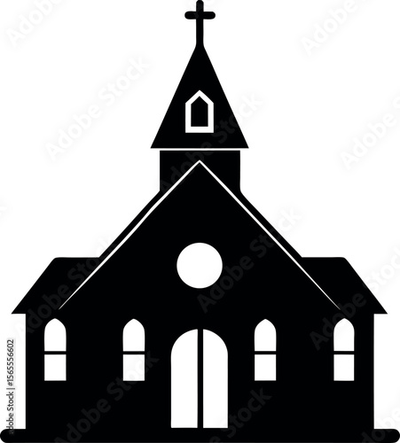 Village Church Building Icon

