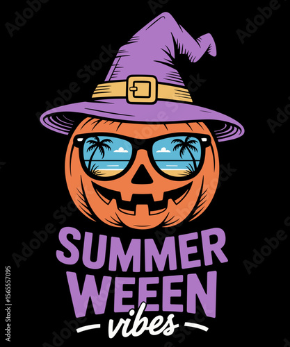 Summer Ween Vibes Halloween Summer Pumpkin Sunglasses