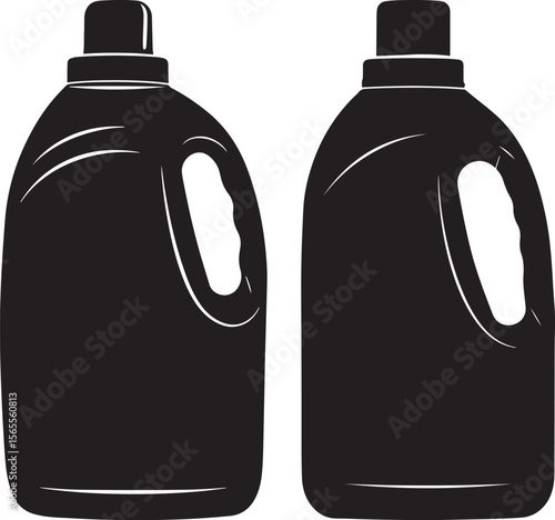Detergent bottle silhouette vector illustration