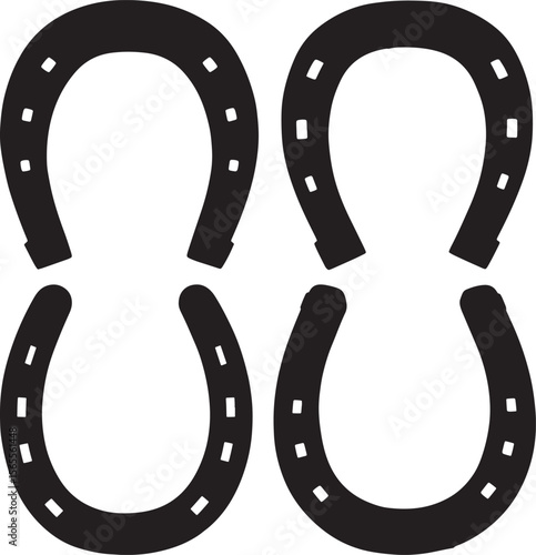 Horseshoe silhouette vector illustration