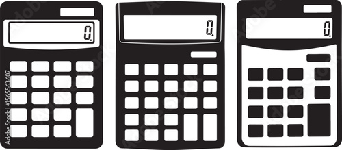 Calculator silhouette vector illustration