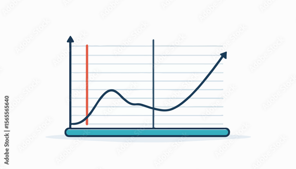 Obraz premium Upward Trend Graph Illustration Representing Success