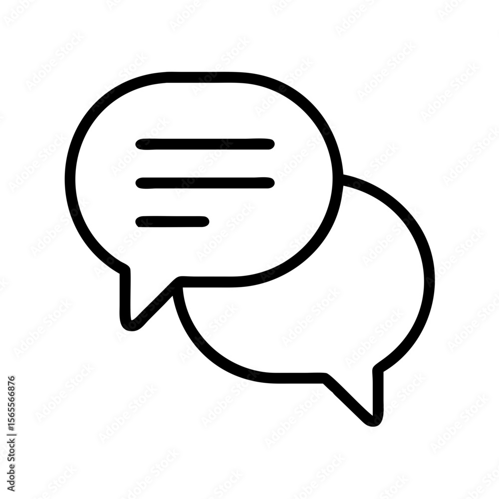 Fototapeta premium Minimalist Dialogue Bubbles Representing Communication and Ideas Exchange in Modern Design