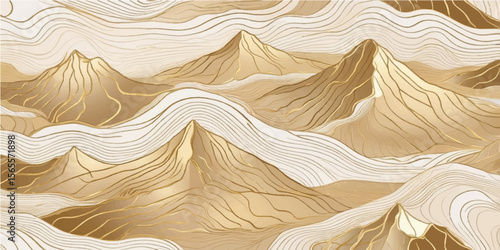 Seamless sand dunes drape like curtains across the arid desert landscape, a natural rock pattern under the vast sky