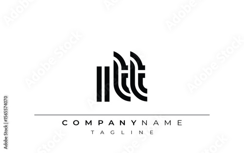 ITT Creative Unique Modern Letter Logo Design. Stylized logo featuring a unique letter design, presenting abstract minimalist aesthetics and modern appeal.