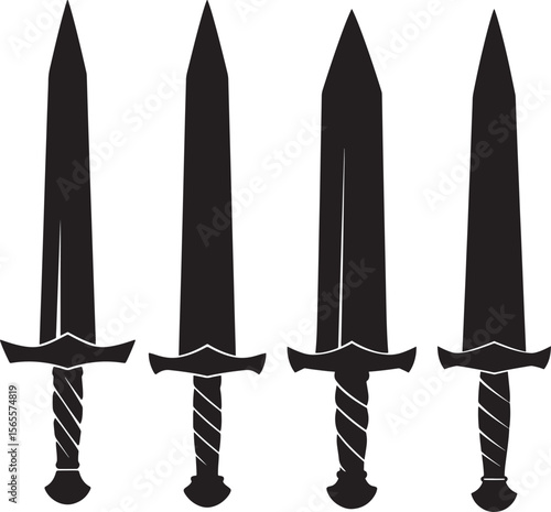 Weapon silhouette vector illustration