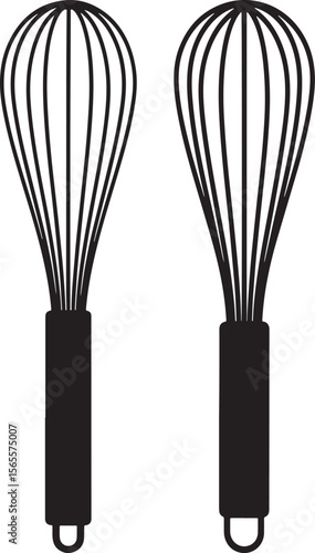 Whisk silhouette vector illustration