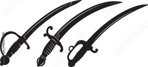 Weapon silhouette vector illustration