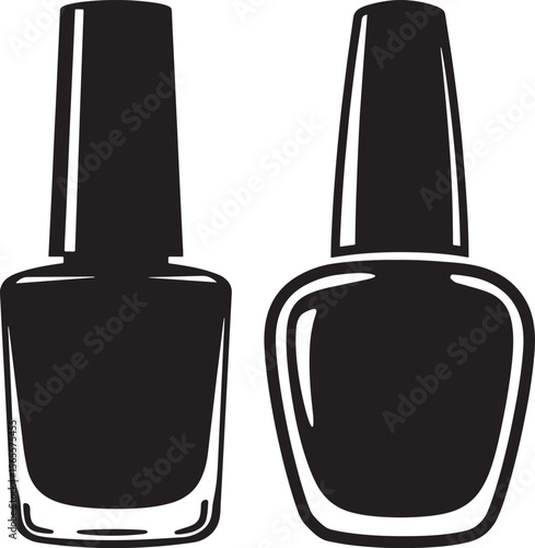 Nail polish icon silhouette vector illustration