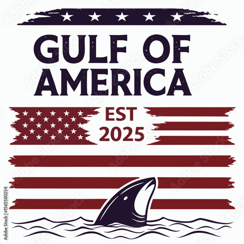 Vintage American Gulf Coast Shark Flag Design