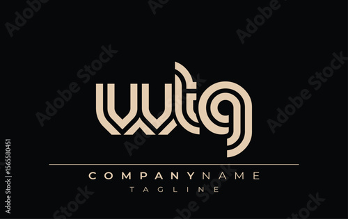 WTG Creative Unique Modern Letter Logo Design. Stylized logo featuring a unique letter design, presenting abstract minimalist aesthetics and modern appeal.