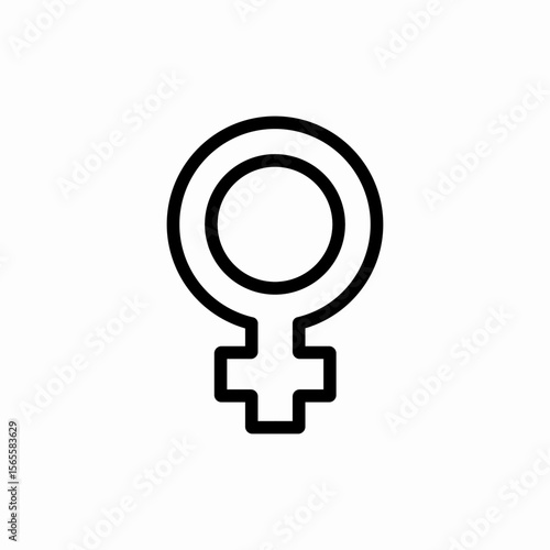 Female gender symbol icon vector sign
