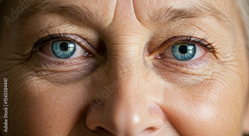 Close-up of mature woman's eyes