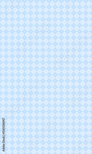 Gentle light blue pattern with intersecting circles and diamonds creates a soothing backdrop for various design needs.