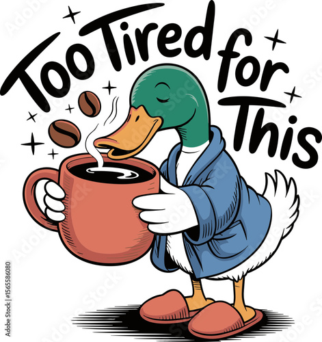 Too Tired for This Goose svg, Funny Goose Coffee Design svg  ,Trendy Goose svg
















