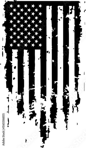 Distressed American flag vector, grunge America flag SVG, USA flag distressed SVG file