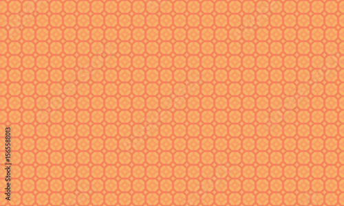 An orange geometric pattern offers a retro style seamless texture with repeating shapes and vintage feel.
