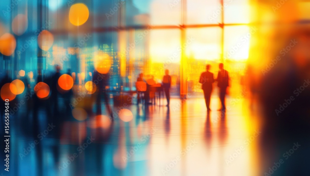 Silhouetted Figures in a Vibrant Cityscape at Sunset Silhouetted Figures in a Vibrant Cityscape at Sunset