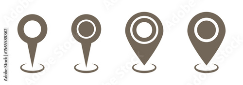 Location icon set. Location pin icon