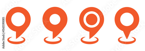 Location icon set. Location pin icon