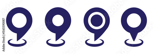 Location icon set. Location pin icon
