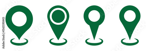 location icon set map pointer pin sign symbol red black outline destination icon place address navigation locator sign vector illustration