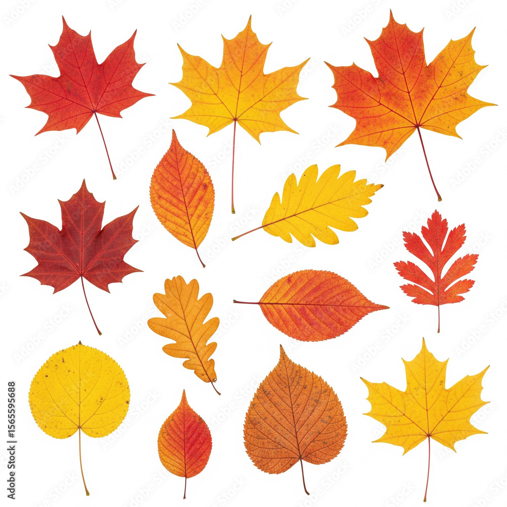 Fototapeta premium set of autumn leaves