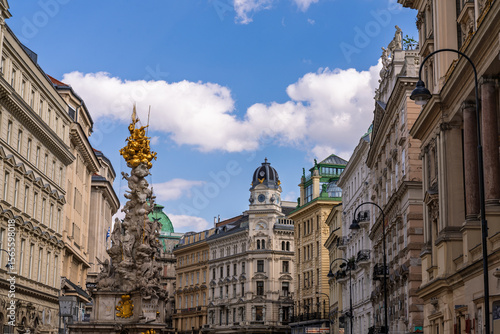 Photography Michaelertrakt dome and facade of Hofburg Palace in Vienna