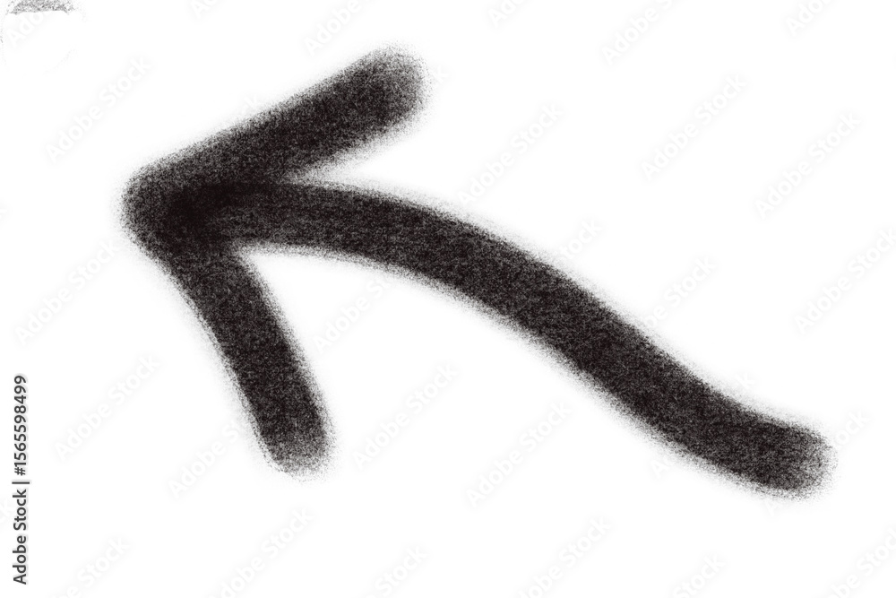 A black curved arrow points to the left, isolated on transparent background A black curved arrow points to the left, isolated on transparent background