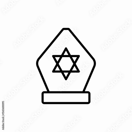 grave  jewish icon vector sign