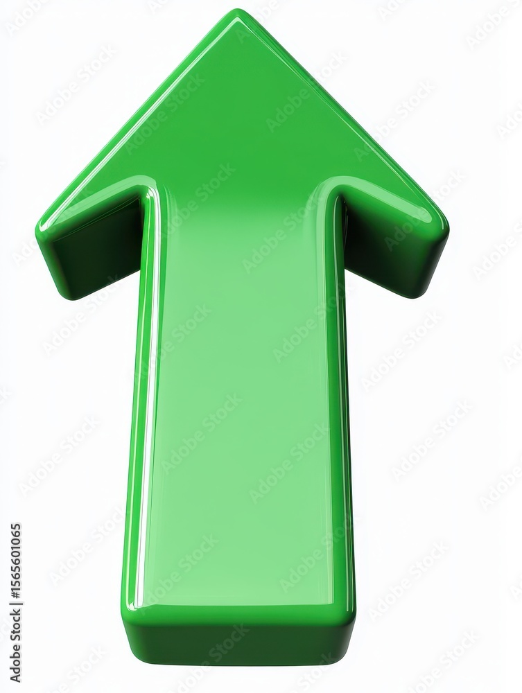 Vibrant Green Arrow Pointing Upwards. Symbolizing Progress and Positive Direction Vibrant Green Arrow Pointing Upwards. Symbolizing Progress and Positive Direction