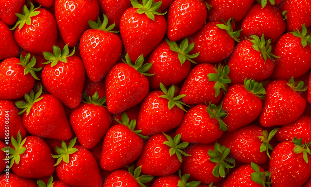 Fresh Red Strawberries Background. Summer Fruit Texture for Marketing & Packaging. Fresh Red Strawberries Background. Summer Fruit Texture for Marketing & Packaging.